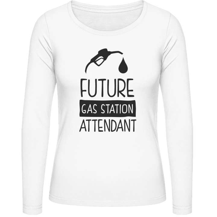 Future Gas Station Attendant T-shirt à manches longues pour femmes contain pic