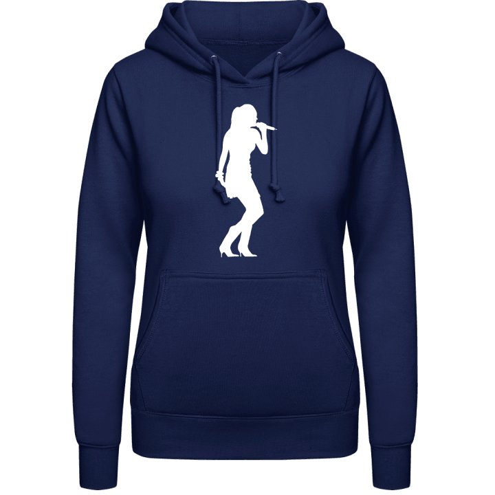 Singing Woman Silhouette Vrouwen Hoodie contain pic