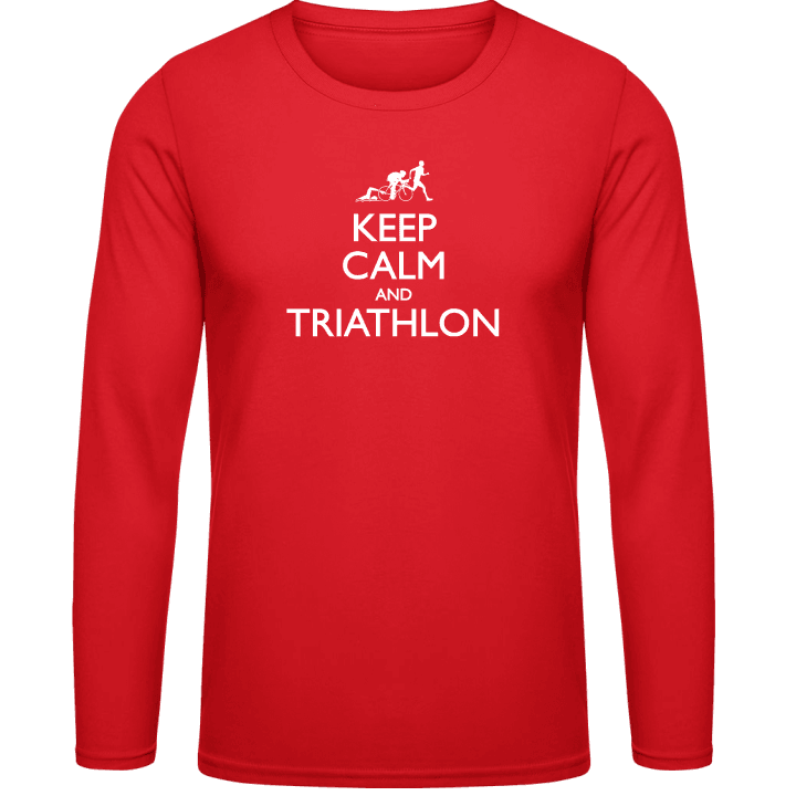 Keep Calm And Triathlon T-shirt à manches longues contain pic