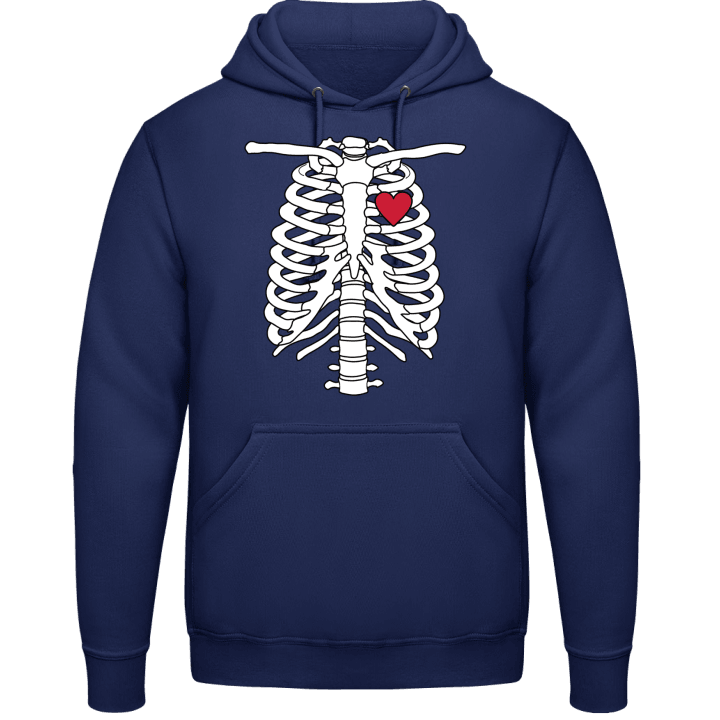 Chest Skeleton with Heart Huvtröja contain pic