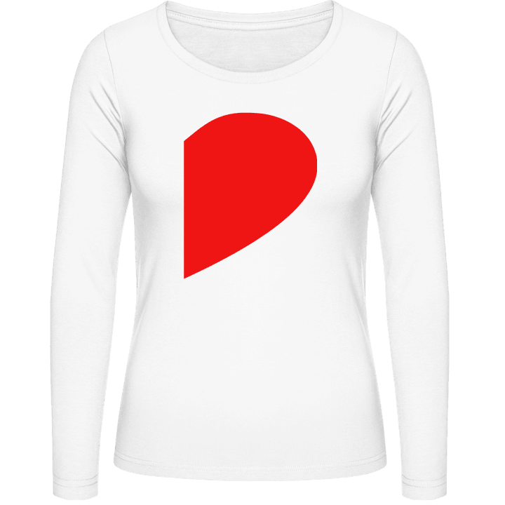Couple Heart Right Langermet skjorte for kvinner contain pic