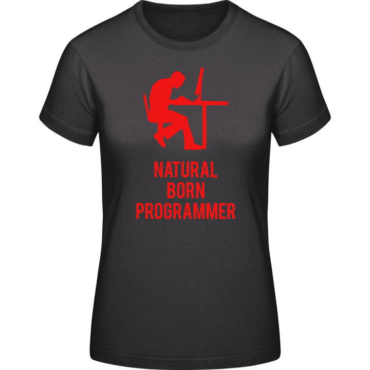 Natural Born Programmer T-skjorte for kvinner contain pic