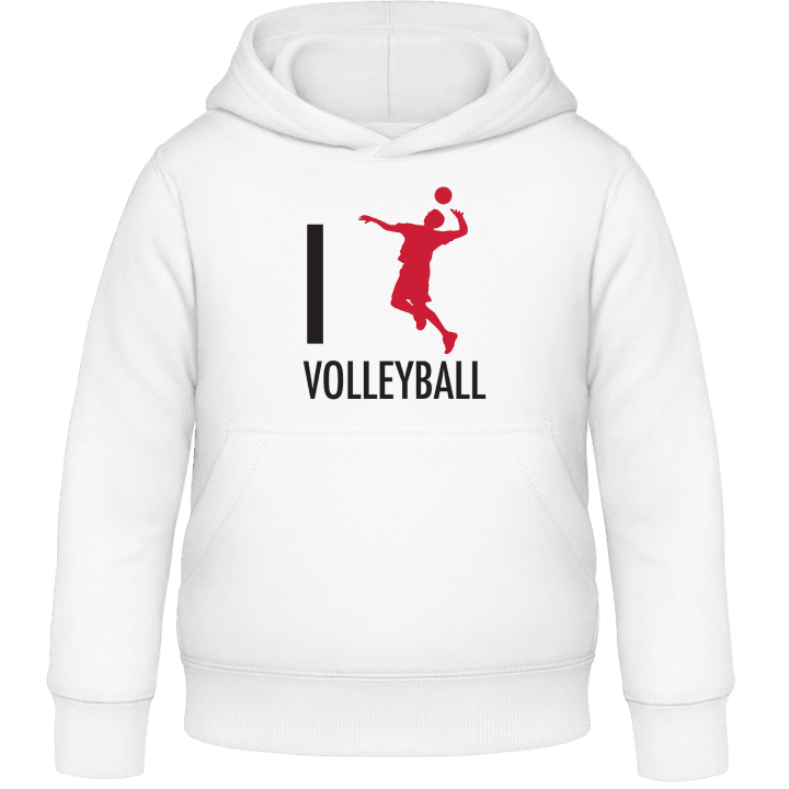 I Love Volleyball Kids Hoodie contain pic