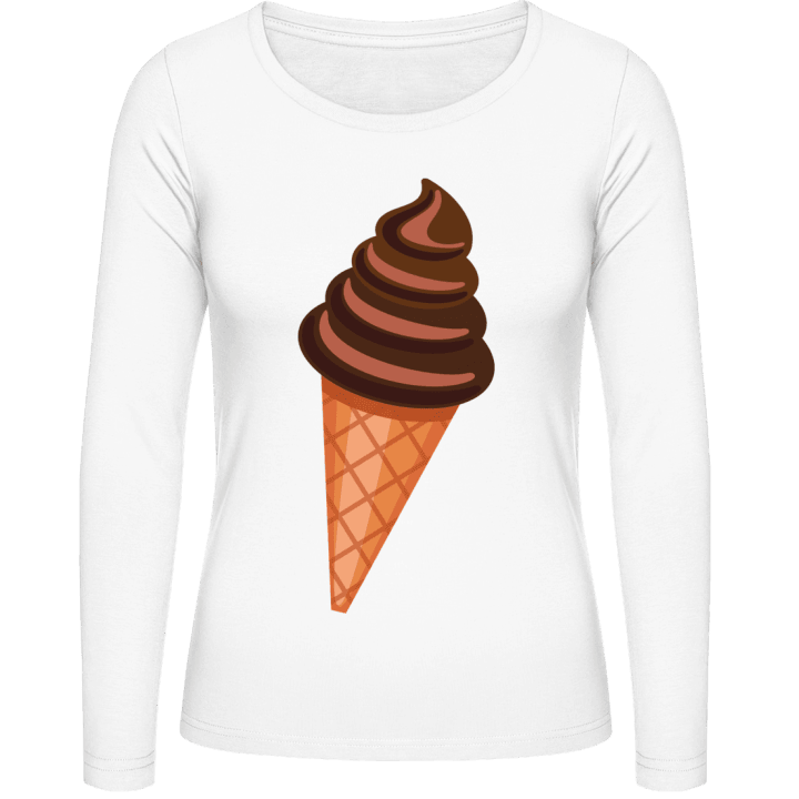 Choco Icecream Langermet skjorte for kvinner contain pic
