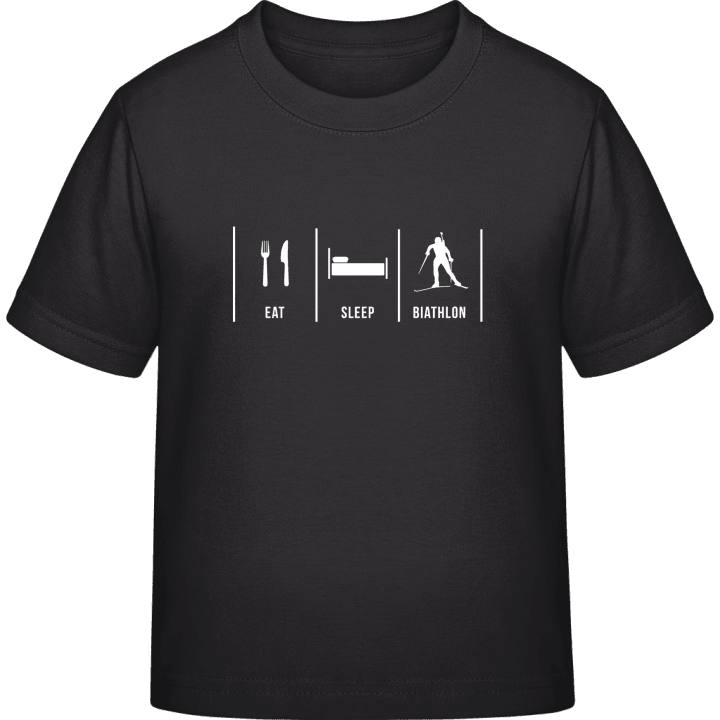 Eat Sleep Biathlon T-skjorte for barn contain pic
