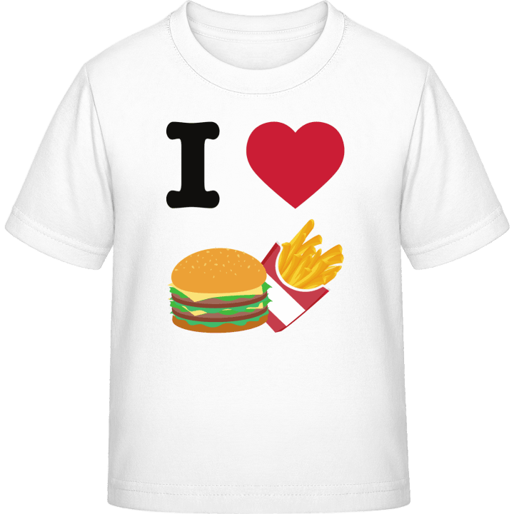 I Love Fast Food T-shirt pour enfants contain pic
