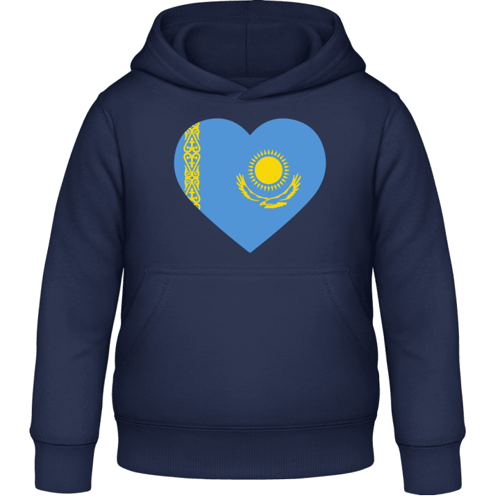 Kazakhstan Heart Flag Sudadera para niños contain pic