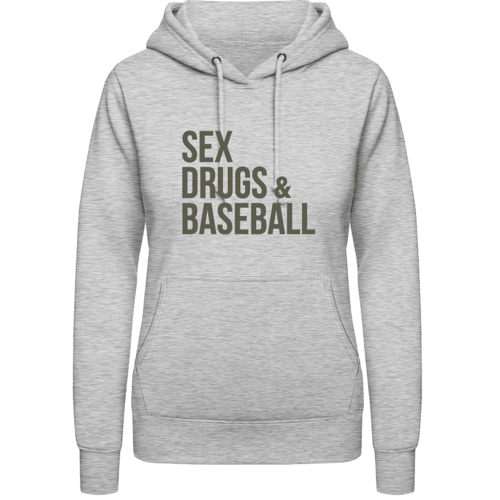 Sex Drugs Baseball Sudadera con capucha para mujer contain pic