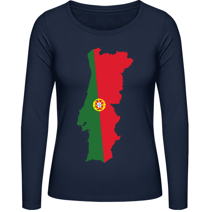 Portugal Map T-shirt à manches longues pour femmes contain pic