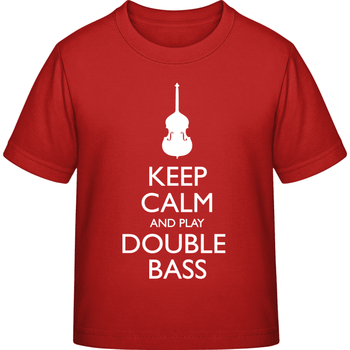 Keep Calm And Play Double Bass T-shirt för barn contain pic
