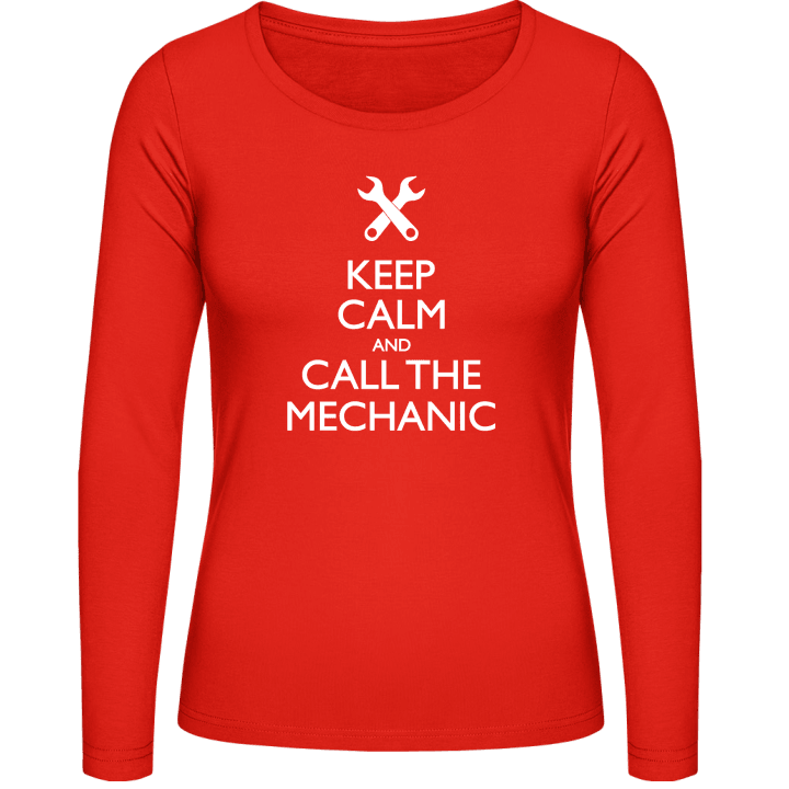 Keep Calm And Call The Mechanic Langermet skjorte for kvinner contain pic