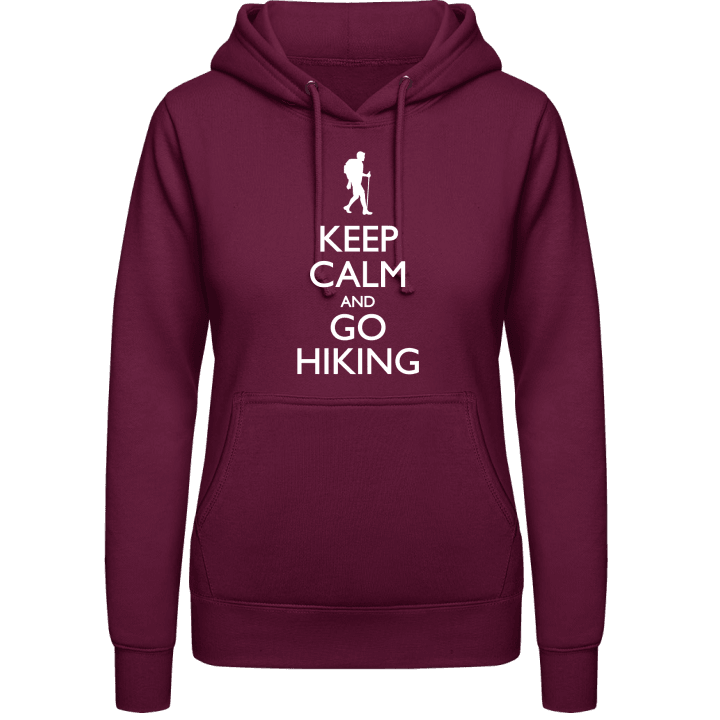 Keep Calm and go Hiking Hettegenser for kvinner contain pic