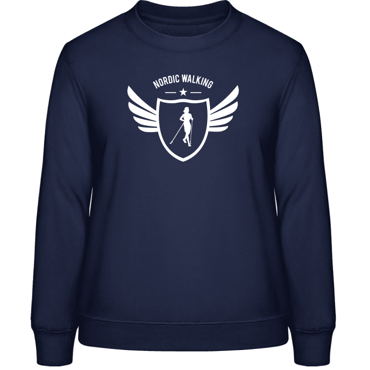 Nordic Walking Winged Frauen Sweatshirt contain pic