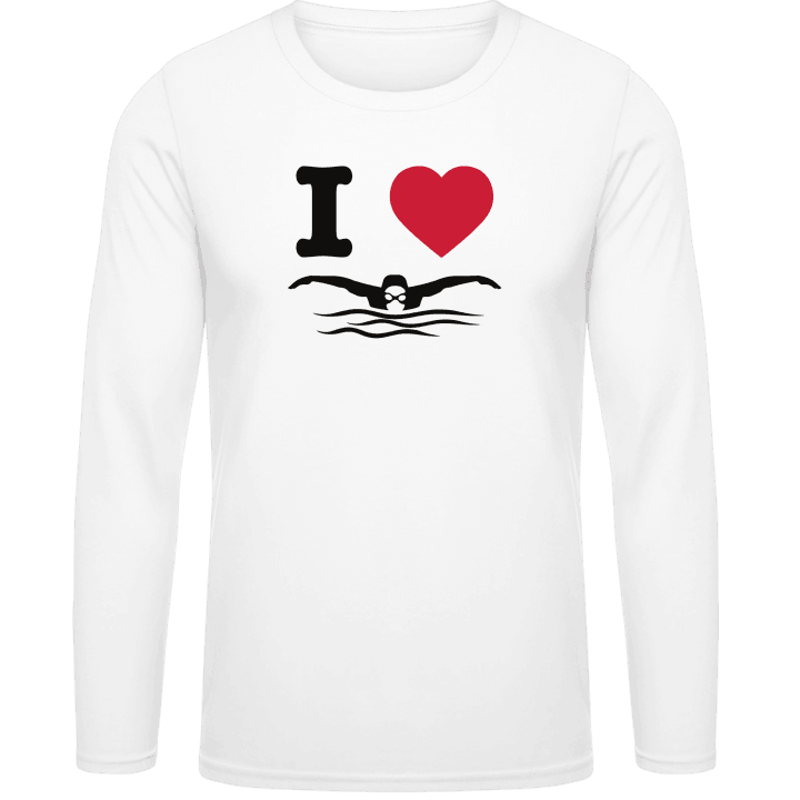 I Love To Swim T-shirt à manches longues contain pic