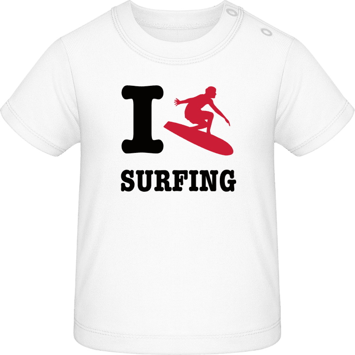 I Love Surfing Baby T-skjorte contain pic