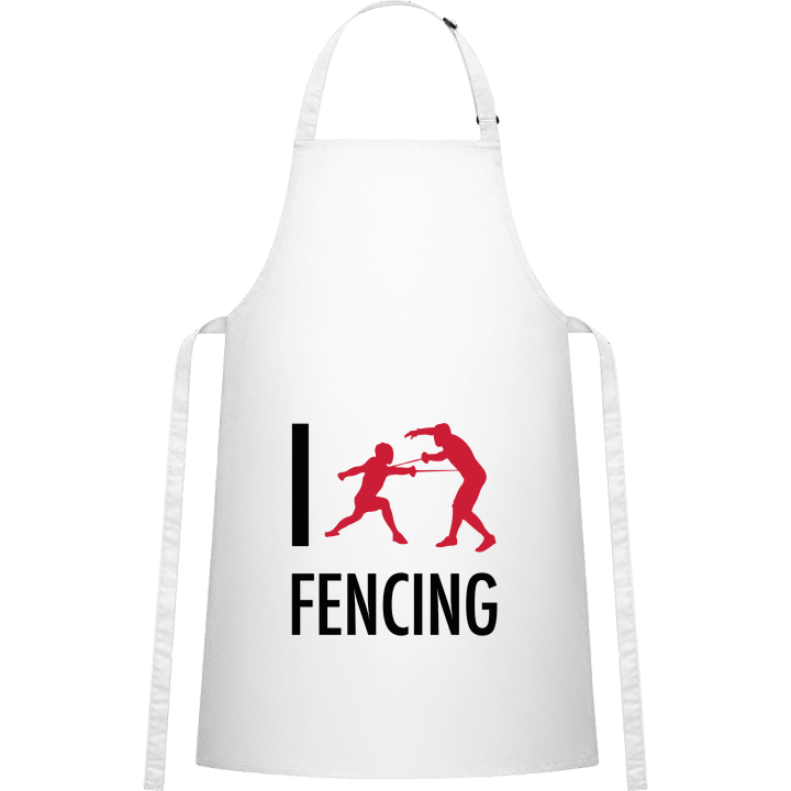 I Love Fencing Delantal de cocina contain pic