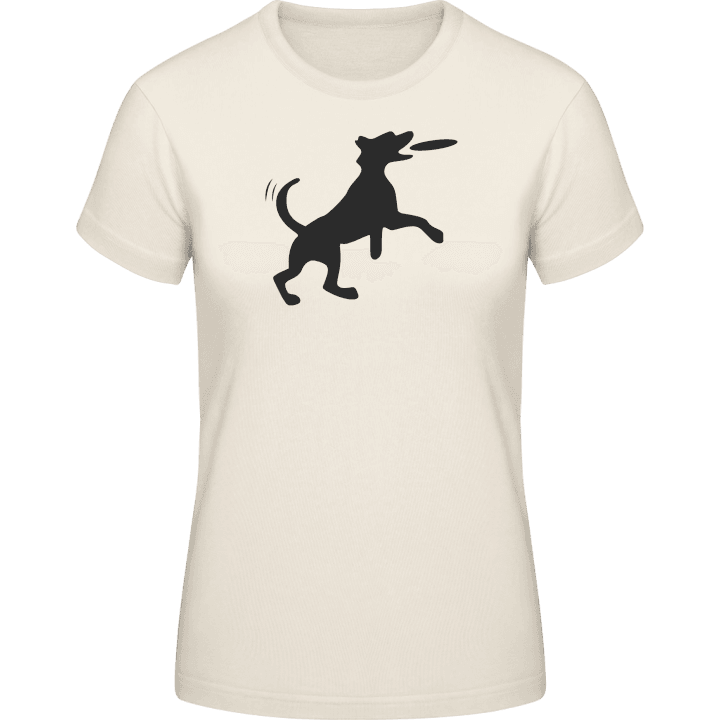 Dog Catches Frisbee Vrouwen T-shirt 0 image