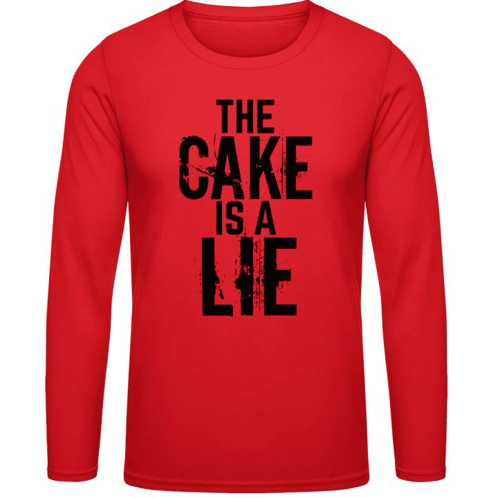 The Cake Is A Lie Logo Langermet skjorte contain pic