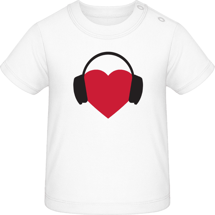 Heart With Headphones Baby T-skjorte 0 image