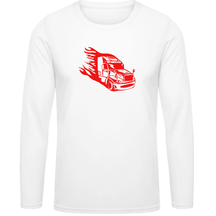 Truck On Fire Langarmshirt contain pic