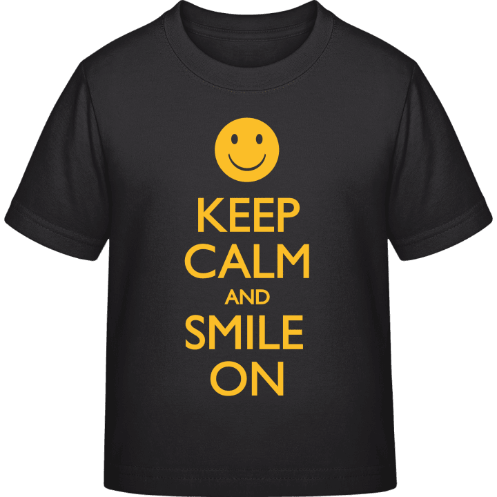 Keep Calm and Smile On Maglietta per bambini contain pic