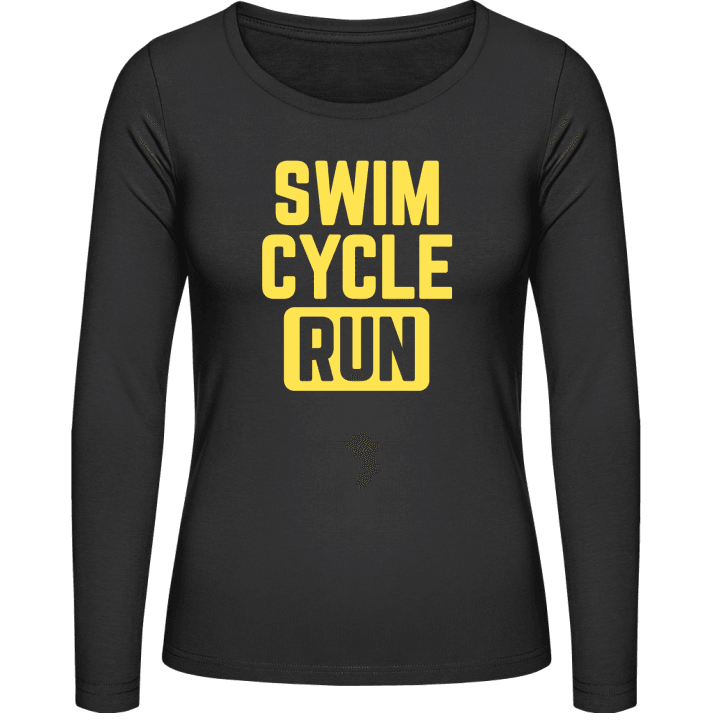 Swim Cycle Run Camisa de manga larga para mujer contain pic