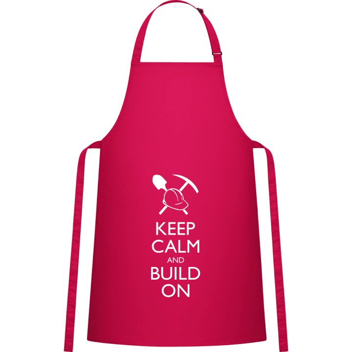 Keep Calm and Build On Kitchen Apron contain pic