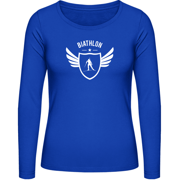 Biathlon Winged Frauen Langarmshirt contain pic