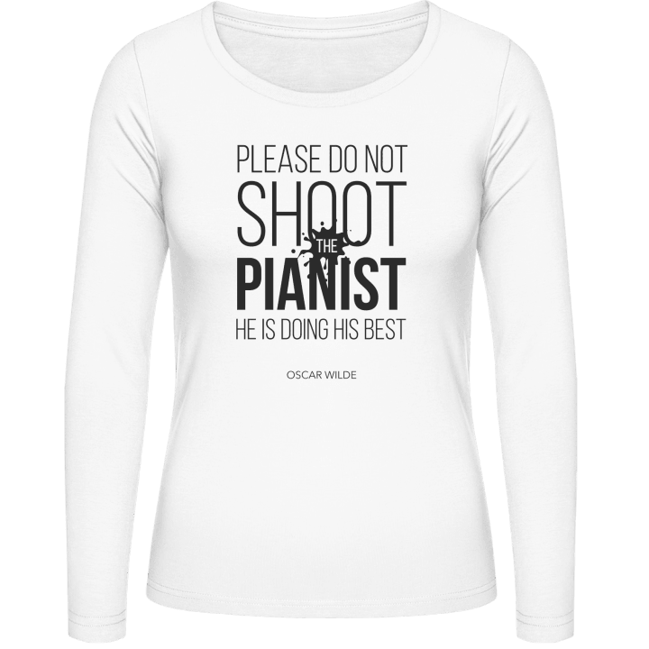 Do Not Shoot The Pianist Langermet skjorte for kvinner contain pic