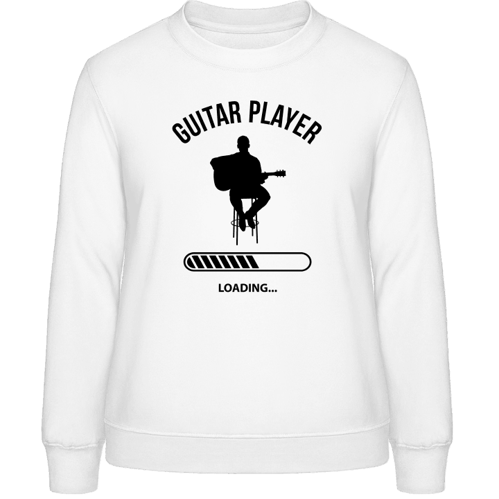 Guitar Player Loading Sweatshirt för kvinnor contain pic
