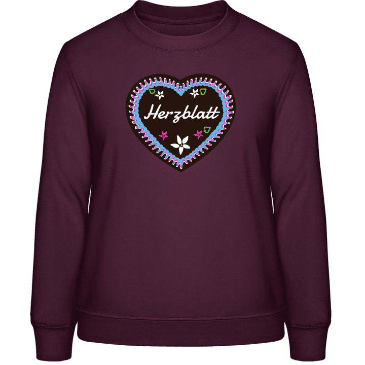 Herzblatt Lebkuchenherz Sweatshirt för kvinnor contain pic