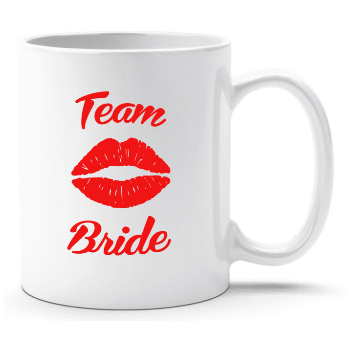 Team Bride Kiss Lips Taza contain pic