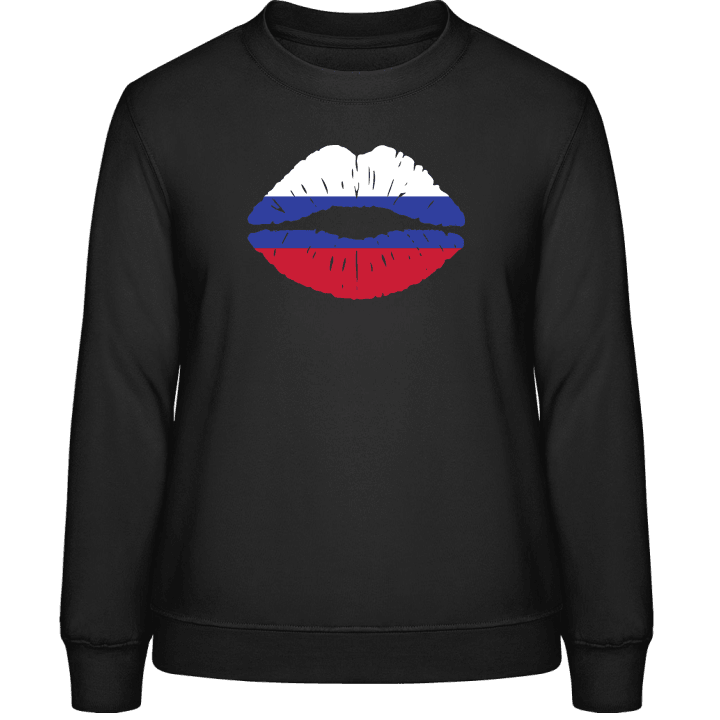 Russian Kiss Flag Felpa donna contain pic