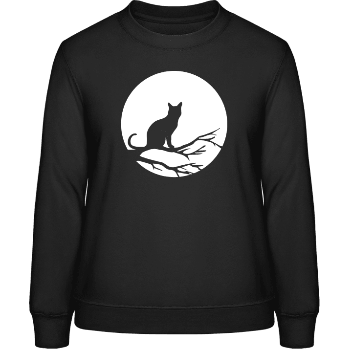 Cat in Moonlight Vrouwen Sweatshirt 0 image