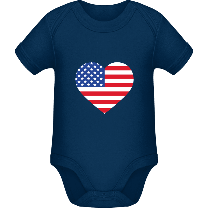 USA Heart Flag Baby romperdress contain pic