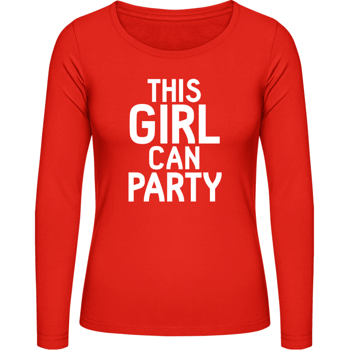 This Girl Can Party Langermet skjorte for kvinner contain pic