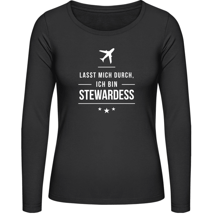 Lasst mich durch ich bin Stewardess Langermet skjorte for kvinner contain pic