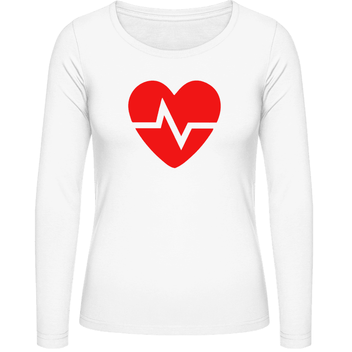 Heartbeat Symbol Langermet skjorte for kvinner contain pic