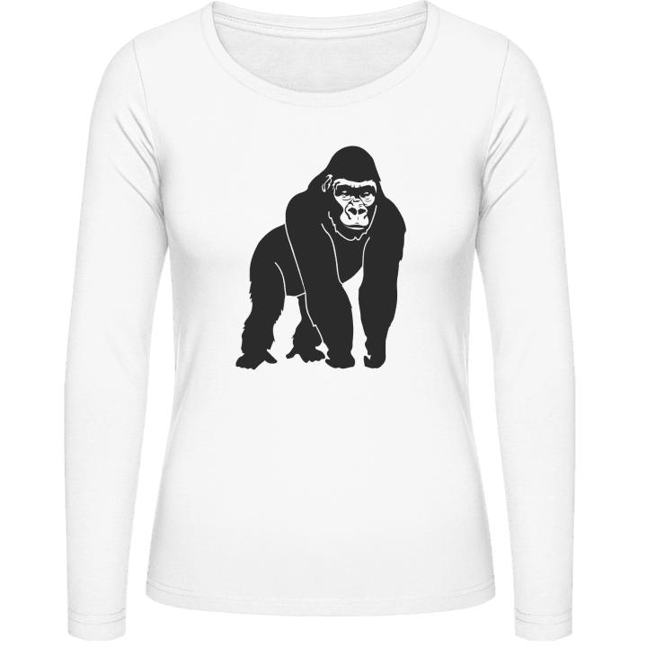 Gorilla Silhouette Frauen Langarmshirt 0 image