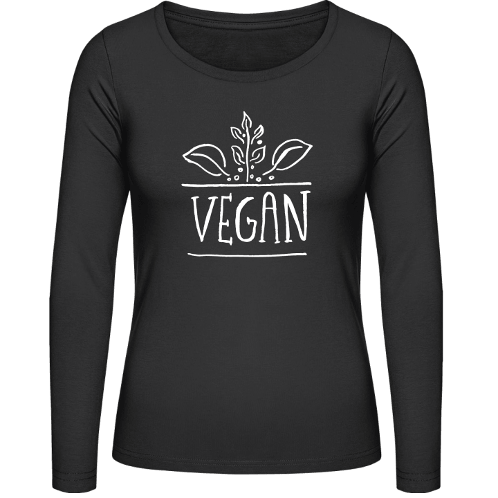 Vegan Illustration Camisa de manga larga para mujer contain pic