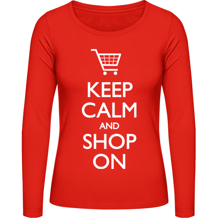 Keep Calm and Shop on T-shirt à manches longues pour femmes 0 image