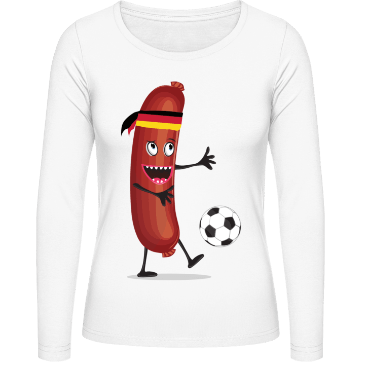 German Sausage Soccer Langermet skjorte for kvinner contain pic