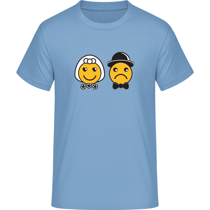 Bride and Groom Smiley Faces T-Shirt 0 image