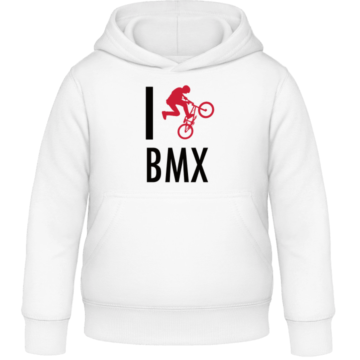 I Love BMX Felpa con cappuccio per bambini contain pic