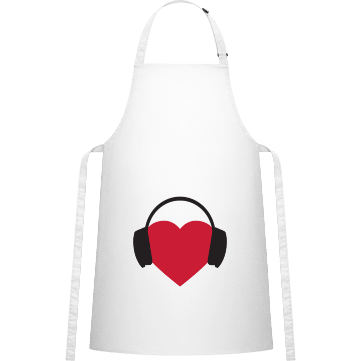 Heart With Headphones Delantal de cocina contain pic