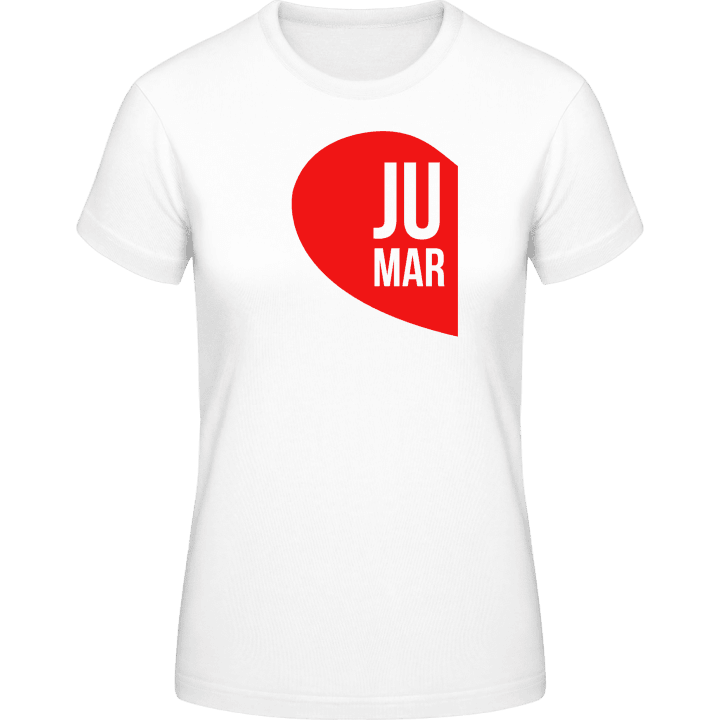 Just Married right Camiseta de mujer contain pic