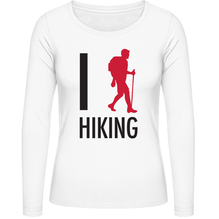 I Love Hiking Frauen Langarmshirt contain pic