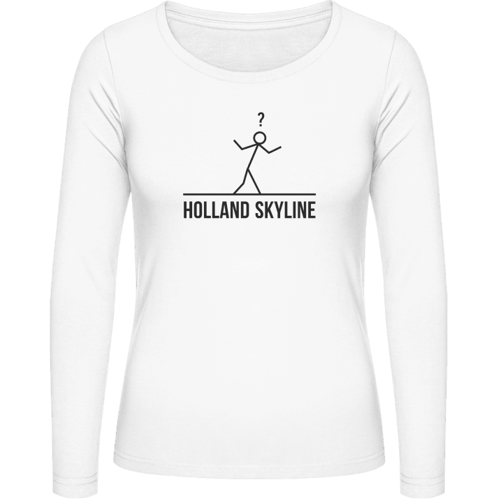 Holland Flat Skyline Vrouwen Lange Mouw Shirt contain pic