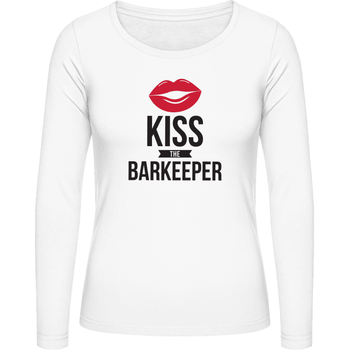 Kiss The Barkeeper Langermet skjorte for kvinner contain pic