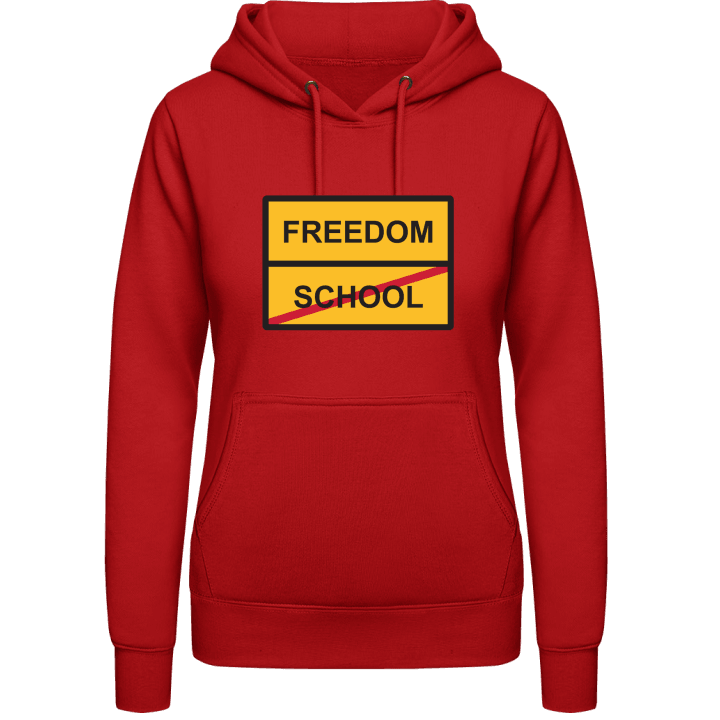 Freedom vs School Felpa con cappuccio da donna contain pic
